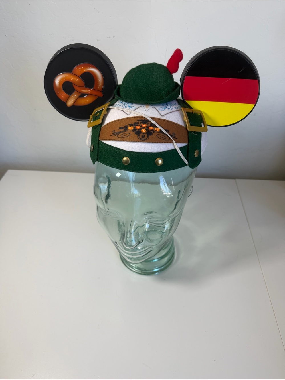 Vintage Oktoberfest Green Lederhosen Mickey Ear Headband